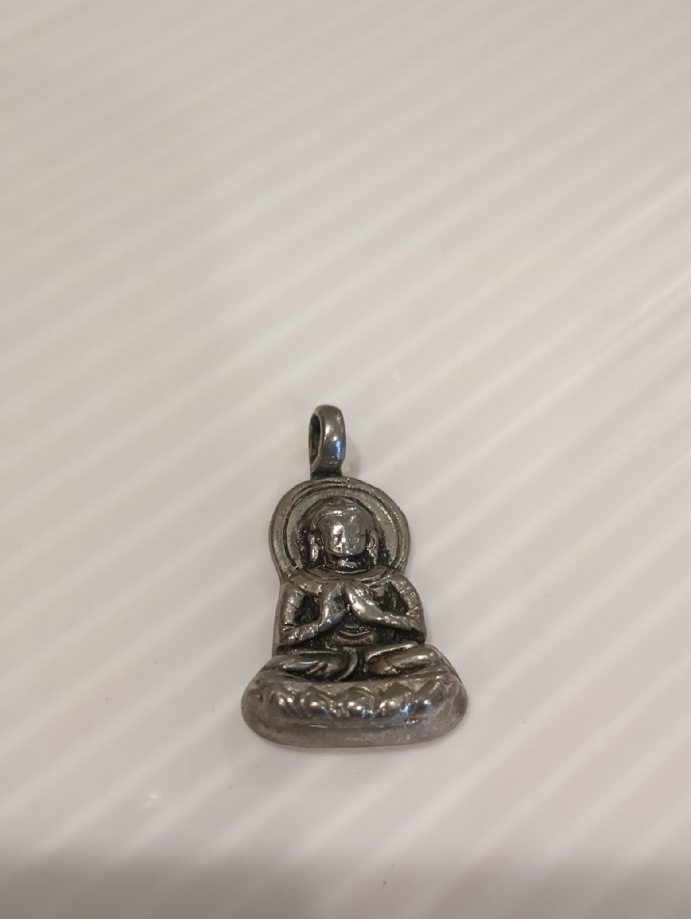 Silver Buddha Mini Pendant Bracelet Charm